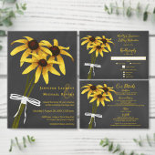 Rudbeckia Black Eyed Susan bloemen gebonden aan li Servet (Personaliseer de collectie van deze zelfstandige maker.)