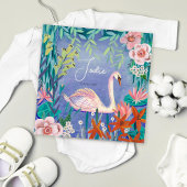 Swan Birds Floral Botanical Blue Pattern Papieren Bekers