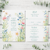 Waterverf Wildflower Tuin Bruiloft Save The Date (Personaliseer de collectie van deze zelfstandige maker.)