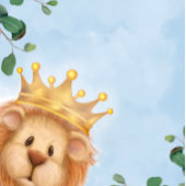 Prince Lion Golden Crown Eucalyptus Baby shower Vierkante Sticker
