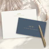 Elegant Professional Simple Monogram Minimalist Visitekaartje