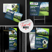 Professionele Lawn Care Landscaping Tuinieren Boom Visitekaartje