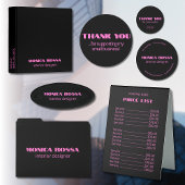 Professionele Eenvoudige Moderne Neon Roze Prijsli Menu