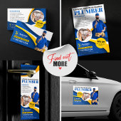 Professionele Loodgieter Aannemer Blauw Visitekaartje