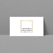 Professioneel Zwart en Faux Goud Vierkant Logo I Visitekaartje