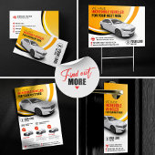 Professionele Gele Autoverhuur Auto Huren Auto Briefkaart