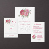 Boho Botanische Protea Eucalyptus Wedding All In One Uitnodiging (Personaliseer de collectie van deze zelfstandige maker.)