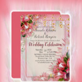 Fuchsia Protea - Blush & Gold Table cards Kaart