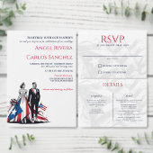 Puerto Rico paar hart bruiloft Ronde Sticker (Personaliseer de collectie van deze zelfstandige maker.)