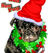 Bah Hum Pug Kerstmis Grosgrain Lint