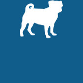 Pug Party Blue Theme Celebration Satijnen Lint