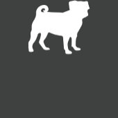 Pug Dog Baby shower Grey Puppy Gender Neutral Satijnen Lint