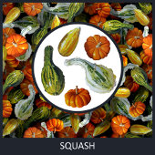 Pompoen, Squash Herfst Oogst Tafelkleed