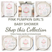 Luier Raffle Roze Pompoen Baby shower Enclosure C Informatiekaartje