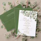 Pompoen Groene Krans Cirkel Trouw Menu Kaart (Personaliseer deze collectie van deze onafhankelijke maker. Test)