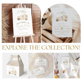 Pompoen minimalistisch eenvoudig modern Herfst Bab Etiket