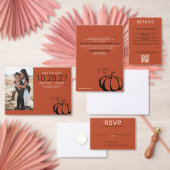 pompoen kruiden bruiloft uitnodiging (Personaliseer de collectie van deze zelfstandige maker.)