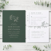 Pumpkin Vines Monogram Weddenschap Informatiekaartje (Personaliseer de collectie van deze zelfstandige maker.)