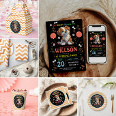 Verjaardag puppyfeest | Schattige Kinder hond them Etiket