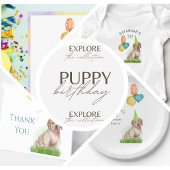 Cheerful Labrador Puppy Birthday Paw-ty Kaart