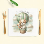 Dog Adventure Balloon Baby Shower Vertical Welcome Spandoek