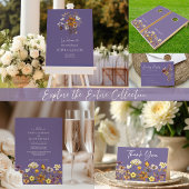 Lavendel Paarse Wildflower Boho Wedding RSVP Kaart