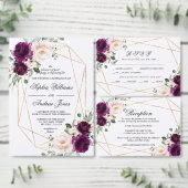 Blush Roze en Paarse Roos op elke dag Kaart (Personaliseer de collectie van deze zelfstandige maker.)