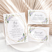 Paarse bloemen, witte bloemen, Boho, Baby shower Confetti