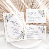 Paarse bloemen, witte bloemen, huwelijksprogramma