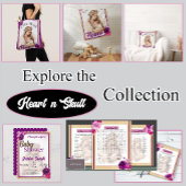 Paarse Boho Baby shower Cadeaulabel