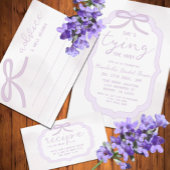 Purple Bow Watercolor Bridal Shower Papieren Bekers
