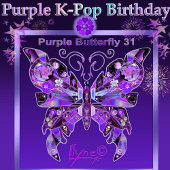 Paarse Butterfly 31 blanco kaart