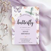 Paarse vlinder en gelukkige verjaardag cadeaupapier