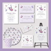 Paarse Vlinder meisje baby shower Servet