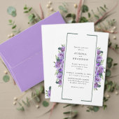 Eenvoudig Paarse Floral Wedding Bedankkaart (Personaliseer deze collectie van deze onafhankelijke maker. Test)