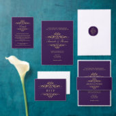 Gepersonaliseerde bruiloft Paarse elegante papiere Servet (Personaliseer de collectie van deze zelfstandige maker.)