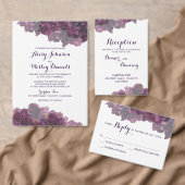 Paarse Bloemen Dank u Opmerkingen Bedankkaart (Personaliseer de collectie van deze zelfstandige maker.)