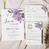 Rustiek Paarse Bloemen Vrijgezellenfeest Favor Ronde Sticker