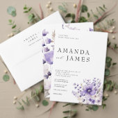 Paarse Bloemen Waterverf Trouwtafel Nummers (Personaliseer deze collectie van deze onafhankelijke maker. Test)