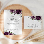 Purple Flowers, Plum Flowers, Birthday Welcome Acryl Bord