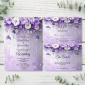 Purple Flowers Return Address Label (Personaliseer de collectie van deze zelfstandige maker.)