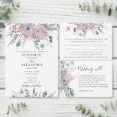 Lavendel bruiloft bedankt. Paarse bloemen. botanis Bedankkaart (Personaliseer de collectie van deze zelfstandige maker.)