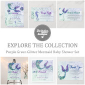 Paarse Roze Glitter Zeemeermin Staart Baby shower Bedankdoosjes