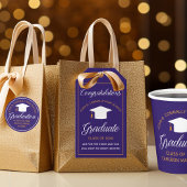 2022 Afstuderen Paars Gold Custom School Monogram Servet