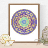 Paarse Indigo Goud Turquoise Mandala Metafysisch Visitekaartje