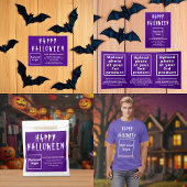 Paarse Zakelijk Merk op Halloween Folie Feestdagenkaart