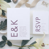 Paarse Lila moderne monogram - weduwschap Servet