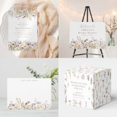 Boho Paarse Wilde Bloemen Bruidsmeisje Naam Custom Etui