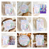 Purple Mermaid 1st Birthday Oneder the Sea Ronde Sticker