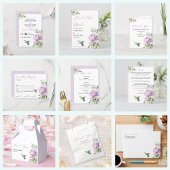 Paars Roos en kolibrie Bedankdoosjes